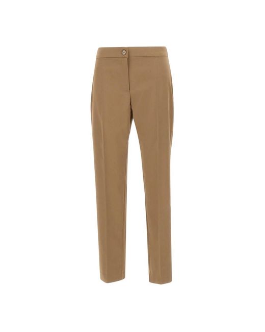 Elena Miro Natural Straight Trousers