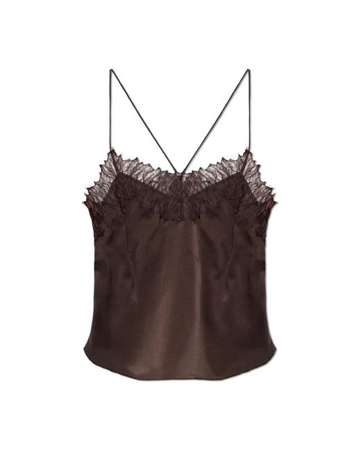 IRO Newin Silk Top in het Brown