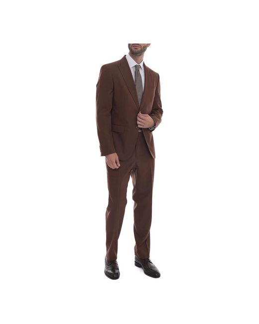 Single Breasted Suits Boss de hombre de color Brown