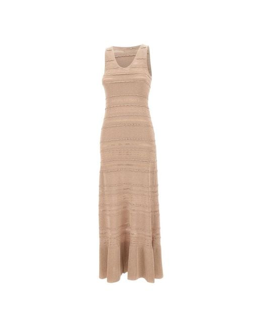 Liu Jo Natural Knitted Dresses