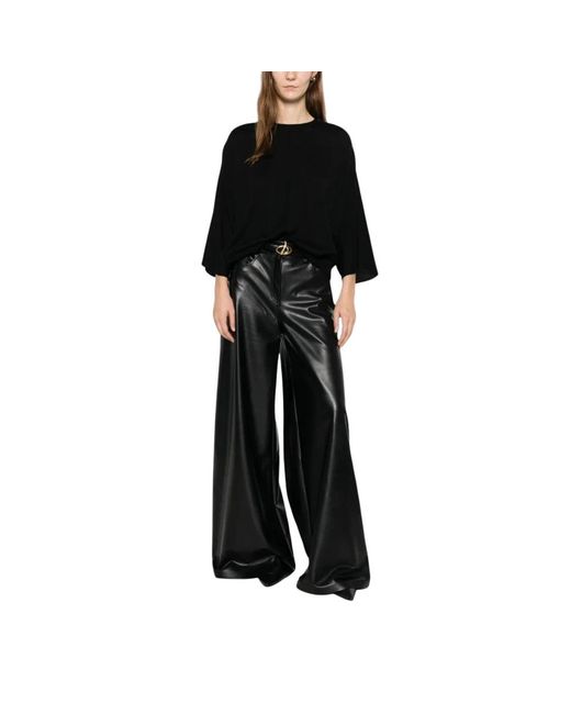 Nude Gebreide Trui Met Ronde Hals, Ritssluiting En Organza in het Black