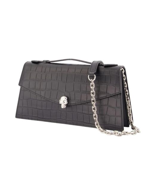 McQueen Black Shoulder Bags