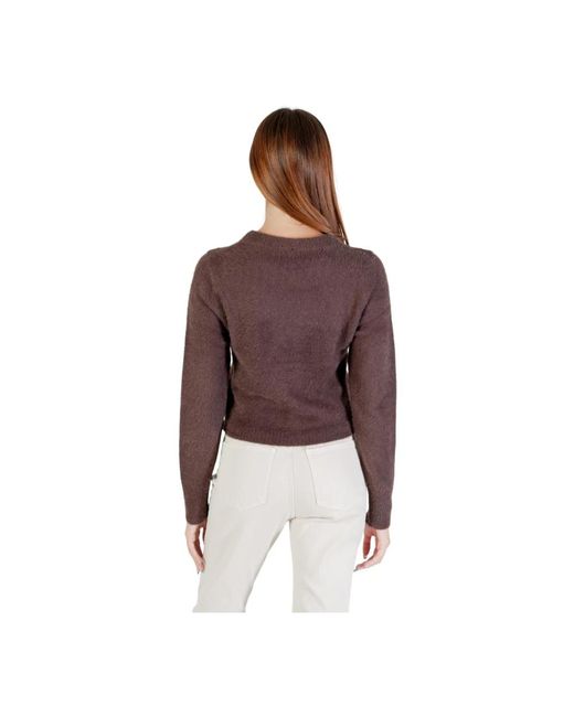 ONLY Round-Neck Knitwear in het Red