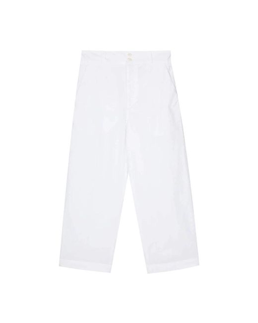 Barena White Straight Trousers
