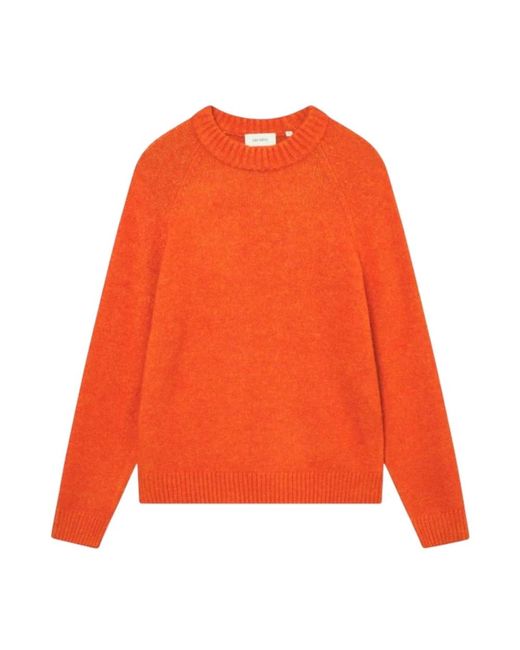 Les Deux Gilbert Round-Neck Knit in het Orange voor heren
