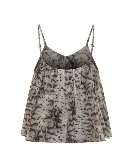Pinko Gray Sleeveless Tops