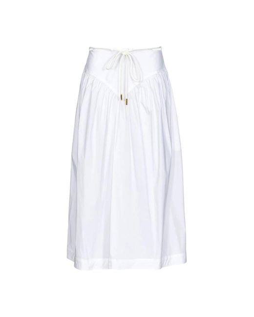 Pinko White Midi Skirts