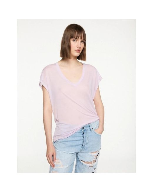 Dondup Tops ,Roze ,Roze T-Shirts En Polo's in het Purple