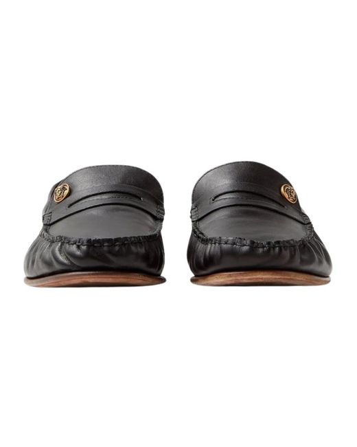 Versace Schoenen ,Zwart ,Leer Leather Loafer in het Black voor heren