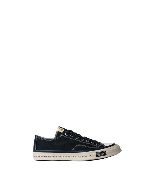 Visvim Zerstörte Baumwoll-Sneaker Mit Gummikappe in Blue für Herren