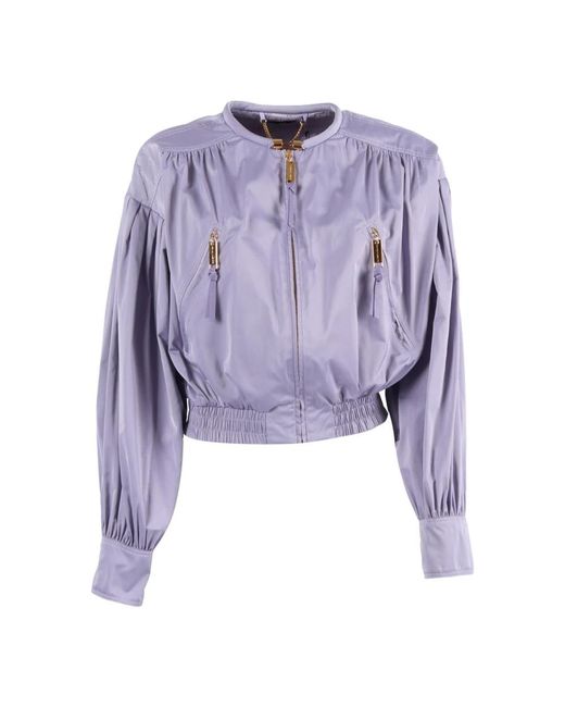 Elisabetta Franchi Purple Bomber Jackets