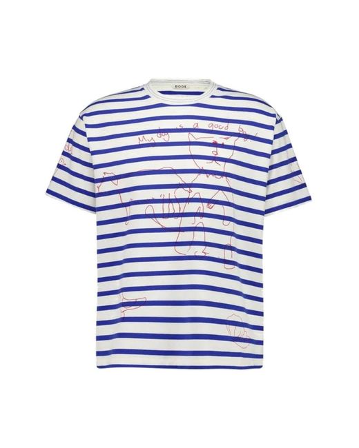 Bode T-Shirts in het Blue