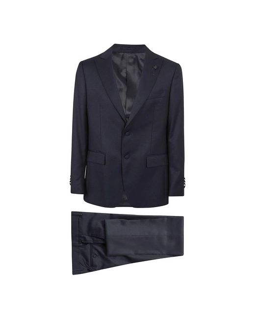 Lardini Blue Single Breasted Suits for men