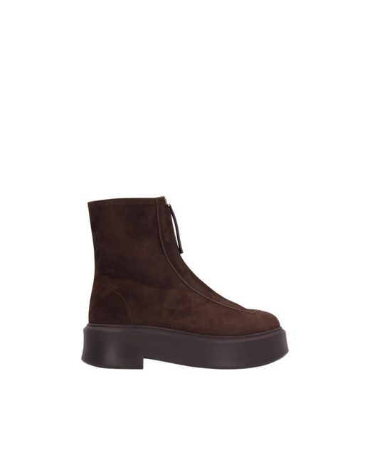 The Row Brown Ankle Boots