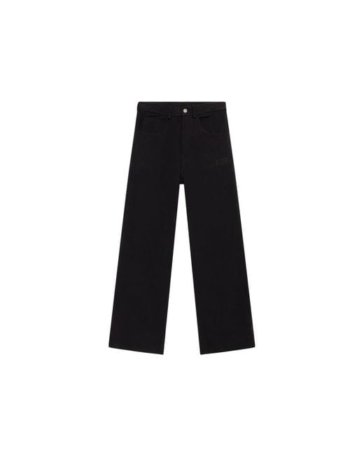 MM6 by Maison Margiela Black Wide Trousers for men