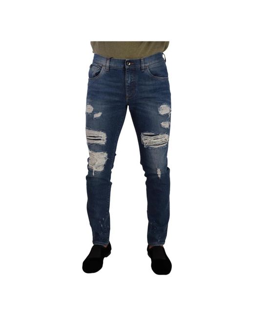 Dolce & Gabbana Slim fit denim jeans in Blue für Herren