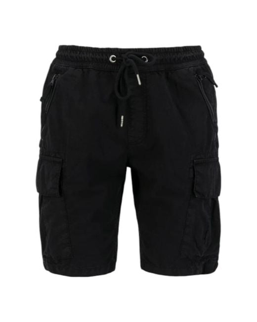 Alpha Industries Black Casual Shorts for men