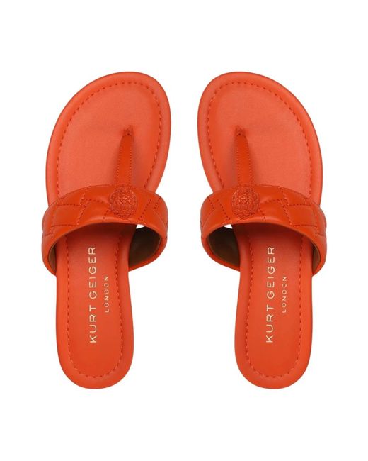 Kurt Geiger Red Flip Flops