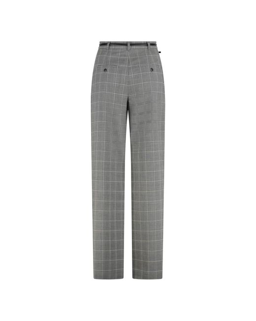 Max Mara Gray Straight Trousers