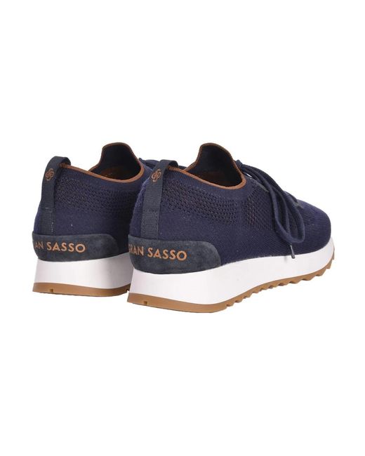 Gran Sasso Blue Sneakers for men