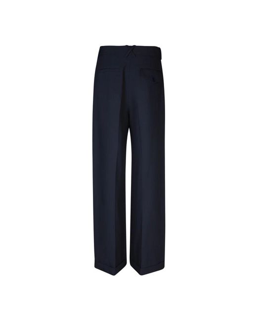 KENZO Blue Wollhose mit mittlerer taille