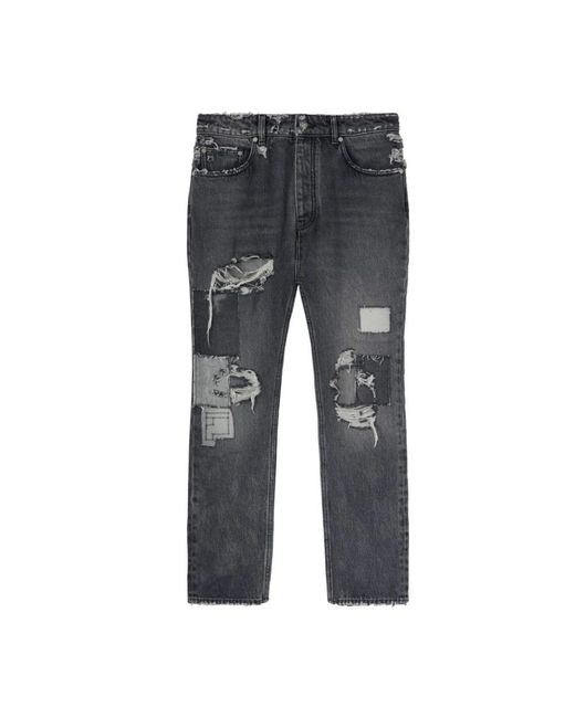 Palm Angels Gray Straight Jeans for men