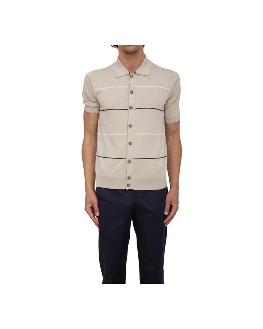 Peserico Blue Short Sleeve Shirts for men