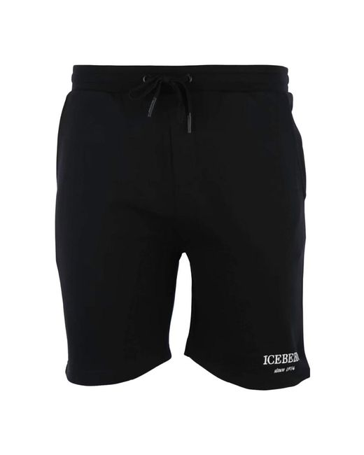 Iceberg Black Casual Shorts for men