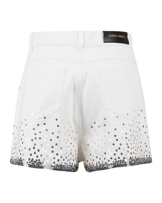 Alberta Ferretti Korte Broeken ,Wit ,Short Shorts in het White