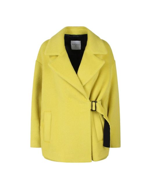 Beatrice B. Yellow Faux Fur & Shearling Jackets