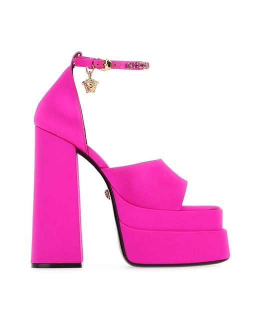 Versace Pink Fuchsia satin aevitas sandalen