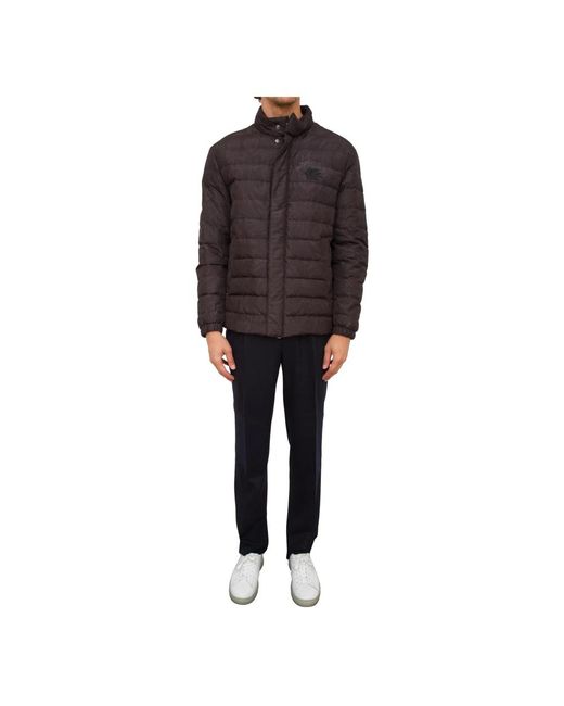 Etro Jassen ,Zwart ,Polyester Reis Donzen Jas in het Black voor heren