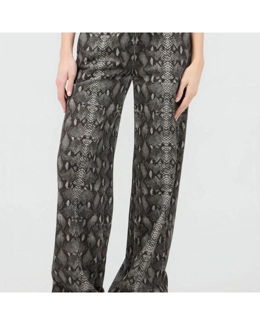 Roberto Cavalli Gray Wide Trousers