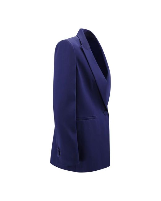 Max Mara Jassen ,Blauw ,Blauwe Cady Blazer Met Reverskraag in het Blue