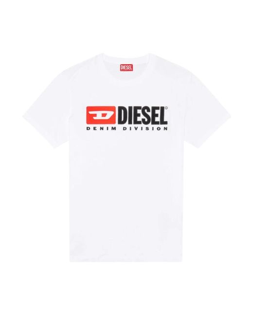 DIESEL White T-Shirts for men