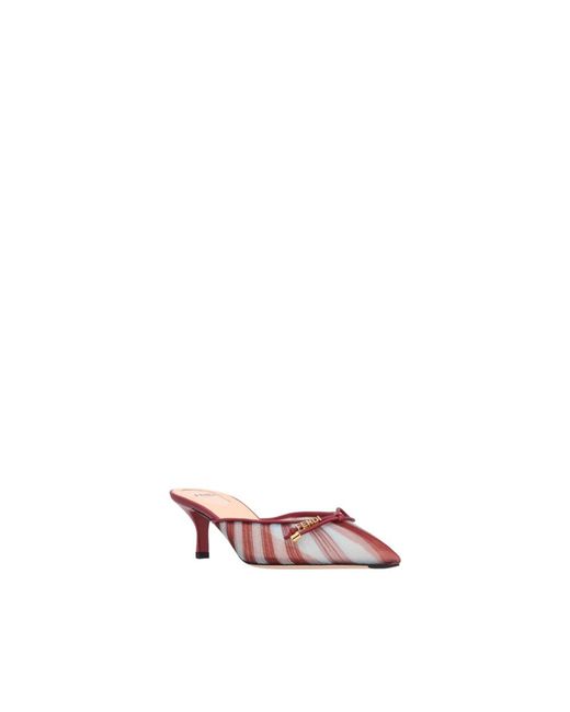 Fendi Pink Heeled Mules