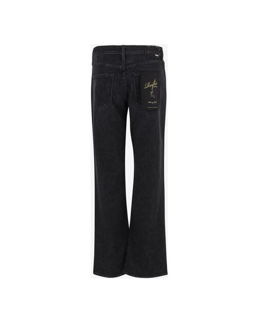 Mother Black Straight Fit Jeans