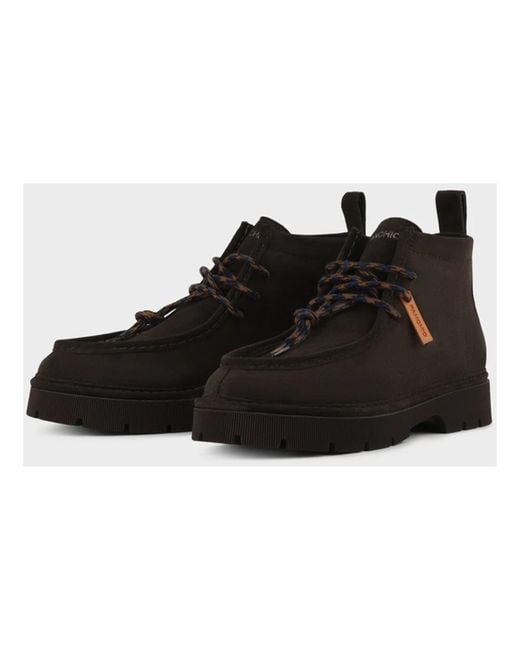 Pànchic Black Lace-Up Boots for men