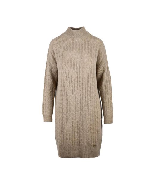 Liu Jo Natural Knitted Dresses