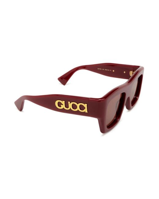 Accessories > sunglasses Gucci en coloris Red