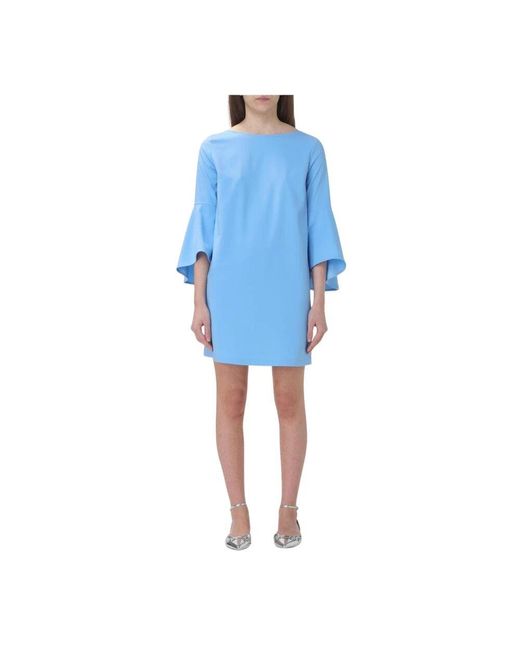 Liu Jo Blue Blaues Bell Sleeve Shift Kleid