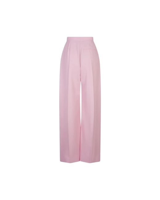 Alexander McQueen Pink Rosa wide-leg grain de poudre hose