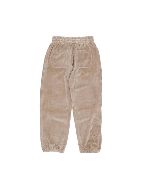 Obey Broeken ,Grijs ,Katoen Chenille Tracksuit Pants in het Natural