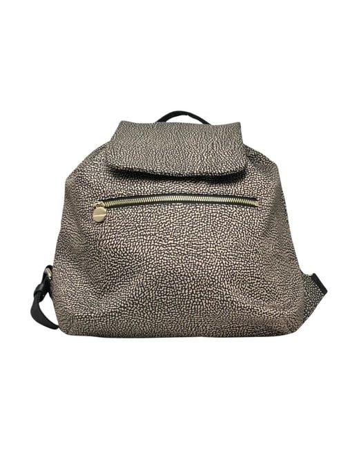 Borbonese Gray Backpacks