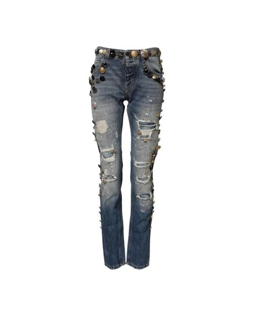 Dolce & Gabbana Blue Skinny Fit Jeans