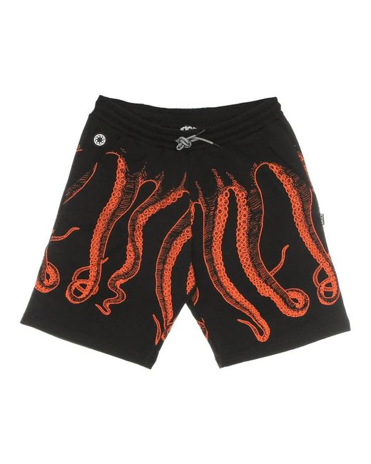 Octopus Red Casual Shorts for men