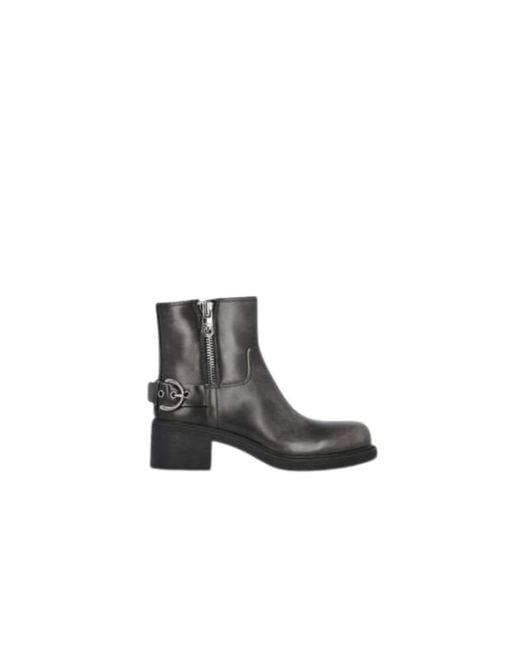 Pinko Gray Heeled Boots