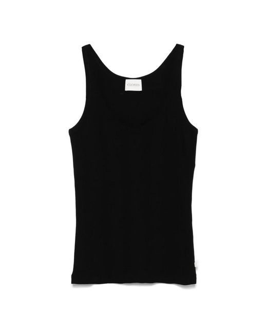 Sleeveless Tops Closed de color Black