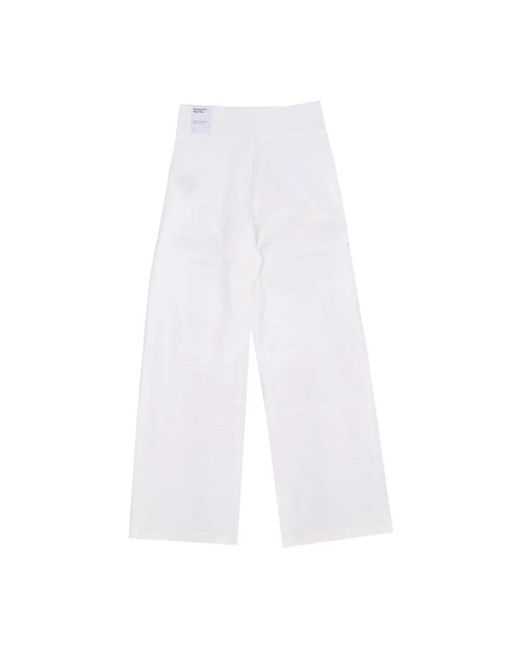 Nike Fitness ,Wit ,Katoen Fleece Trainingsbroek Met Wijde Pijpen Phoenix in het White