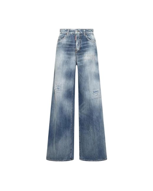 Wide jeans DSquared² de color Blue